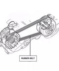 Heavy Duty 134T Drive Belt For Harley Davidson Motorcycle Engine Replacement 24mm Rubber Transmission in engine diagram.