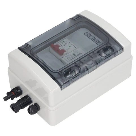 PV Combiner Box With Built In DC Circuit Breaker 500V 32A 2P For Grid Tied Or Off Grid Solar Systems Photovoltaic Power Setup