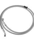 55.12 Inch Stainless Steel Braided Motorcycle Brake Line With 10mm ID 28 Degree Banjo Ends for ATV Motocross and Sport Bikes