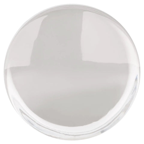 Clear Crystal Knob Set For UV Bond Adhesive, Traditional Style, No-Drill Glue-On Installation, 1-15/16 Inch Wide