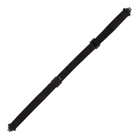 Quick Adjusting 1.25 Inch Web Rifle Sling With Swivels Adjustable From 26 To 33 Inches, shown extended flat view
