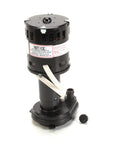 Genuine OEM Water Pump Replacement for Ice Machines, 320 Volt, 3000 RPM, black plastic unit, angled view.