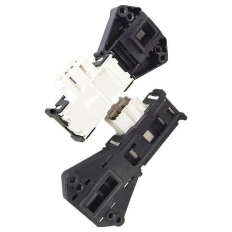DC64-01538A Drum Washing Machine Door Lock Delay Switch Replacement Assembly With Start Stop Logic And Door Sensing Function Easy Install No Fuss Quick Fix For Front Load And Top Load Washers, black plastic
