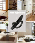 Fresh 2 Pack Invisible Cabinet Handles With A Smooth 180 Rotation Slick Zinc Alloy Frame Beefy Hidden Pulls For Dresser Drawers Wardrobes And Closet Storage In Matte Black Finish in various furniture settings.