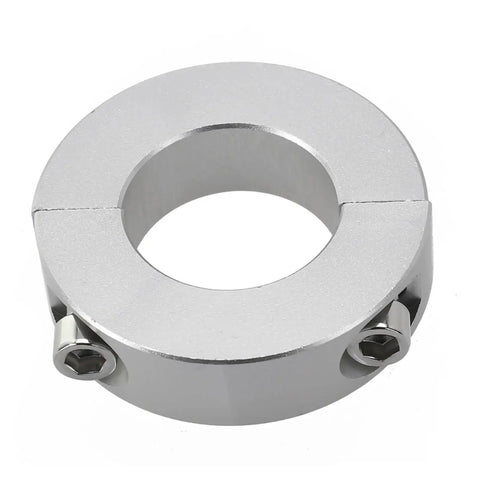 Premium Aluminum Double Split Shaft Collar Clamp With Anodized Surface And Solid Grip On Shafts Plus Easy Positioning Low Axial Load Built Tough For Hefty Loads In The Shop Where You Need Hardware That Holds Firm Under Pressure No Budget Pain, silver