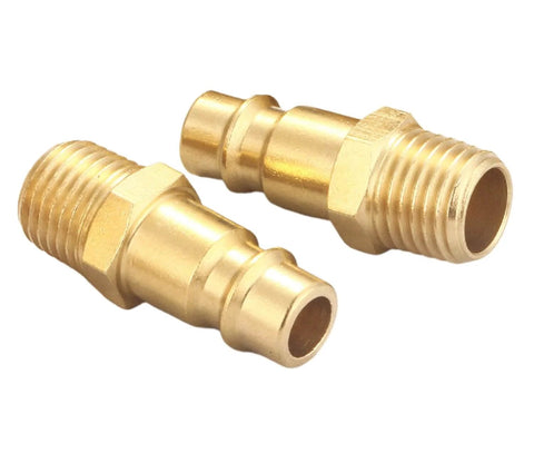 Pro High Flow Air Coupler and Plug Kit, Fourteen Piece V Style Set, One Quarter Inch NPT, Solid Brass Quick Connect Fittings image