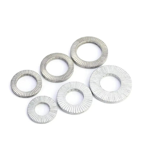 Premium Double Deck Wedge Lock Washers in various sizes for secure fastening, ideal for heavy-duty applications.