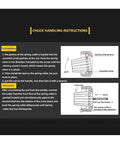 Chuck handling instructions for Premium Double Edged Rough Boring Head With Precision ER AAA Collet Set, detailing installation and removal steps.
