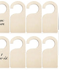 Wooden Closet Divider Set With Marker Pen, 24 Blank Size Dividers For Home And Nursery Clothes, Hanger Separator Organizers, shown with a marker pen.