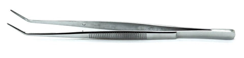 16cm Stainless Steel Foil Cotton Tweezer And Dressing Pliers Set 2 Piece With Serrated Beak For Dental Procedures And Diagnostics Pro Grade Dental Forceps Kit For Clinic Use High Precision Instruments, angled view