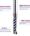 SpeTool O-flute CNC router bit, 1/4 in shank, 1 in cutting length, TAC coated