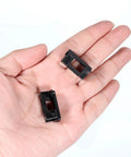 30 Pack 5 X 20 mm PCB Fuse Holder Kit Black Plastic Mount with Cover in hand for household appliances and tools.