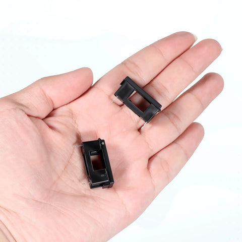 30 Pack 5 X 20 mm PCB Fuse Holder Kit Black Plastic Mount with Cover in hand for household appliances and tools.
