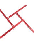 Adjustable Aluminum Router Template With 800 Millimeter Guide Rail And Dual Measurement Scales For Precision Woodworking Projects Smooth As Butter So You Can Nail It Fast, showing red aluminum construction and adjustable features.