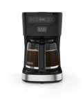 CafeCraft 12 Cup Programmable Coffee Maker With Stainless Steel Drip Design, Vortex Showerhead For Even Brew, Strength Selector