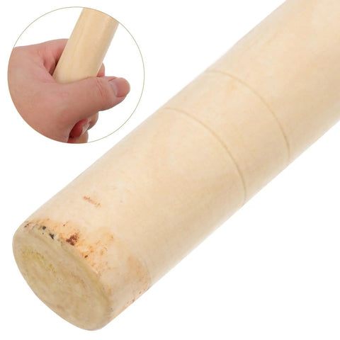 Close-up of wooden handle showing anti-slip grip on Long Handled Weeding Sickle With Wooden Handle Multipurpose Manual Garden Tool.