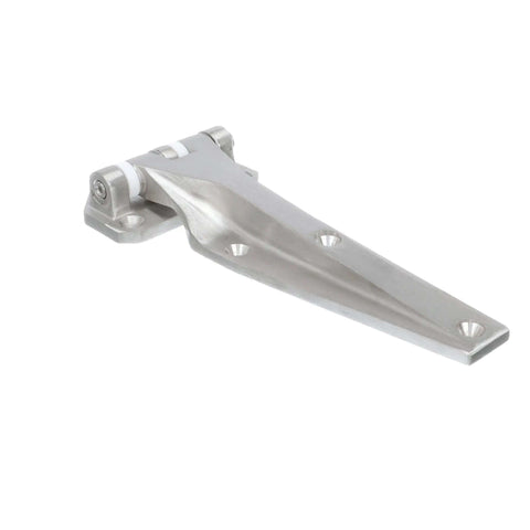 Heavy Duty Left-Hand Walk-In Cooler Door Hinge With Flush Offset Satin Stainless Steel, Corrosion-Resistant Marine Grade Hardware For Cold Rooms And Refrigeration