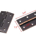 Top Shelf Copper Cabinet Hinges For Doors And Furniture With Complete Screw Set Smooth Glide Zero Hassle Kickass Build Quality Perfect Fit Every Time Pack Of Twelve, dimensions 2.4x1.5 inches.