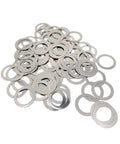 Ultra Thin 304 Stainless Steel Flat Washer Shim Kit M8x12 Built Tough Heavy Duty Durable Rustproof Load Distribution Washers for Precision Fittings Indoor Outdoor Use Corrosion Resistant Shim Washers, stacked flat washers