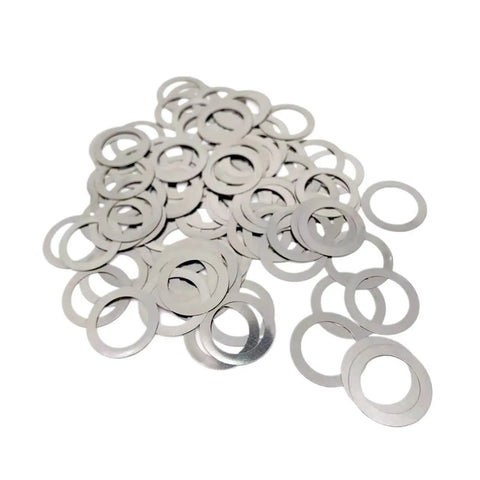 Ultra Thin 304 Stainless Steel Flat Washer Shim Kit M8x12 Built Tough Heavy Duty Durable Rustproof Load Distribution Washers for Precision Fittings Indoor Outdoor Use Corrosion Resistant Shim Washers, stacked flat washers
