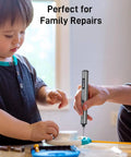 Rechargeable Electric Screwdriver With 32Bit Microprocessor And HD OLED Display for family repairs, SES MAX in use.