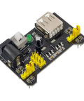 Power supply module USB and DC input for Hands On Breadboard Kit With Power Supply Module And Jumper Wires Battery Clip 830 And 400 Tie Point Boards USB Or DC Power 3V3 Output Under 700mA Great For Prototyping And Maker Projects