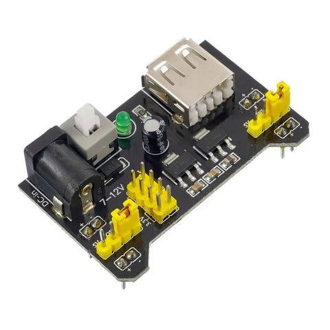 Power supply module USB and DC input for Hands On Breadboard Kit With Power Supply Module And Jumper Wires Battery Clip 830 And 400 Tie Point Boards USB Or DC Power 3V3 Output Under 700mA Great For Prototyping And Maker Projects