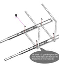 Smooth Glide Double Tier Pull Out Cabinet Organizer With Chrome Finish For Kitchen Base Cabinet Storage Slide Out Shelving Rack Hella Spacious Pantry Drawer Setup, assembly detail with screws and brackets.