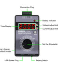 Adjustable 4-20mA And 0-10V/0-22mA Signal Generator With LCD Display showing encoder knob and battery switch