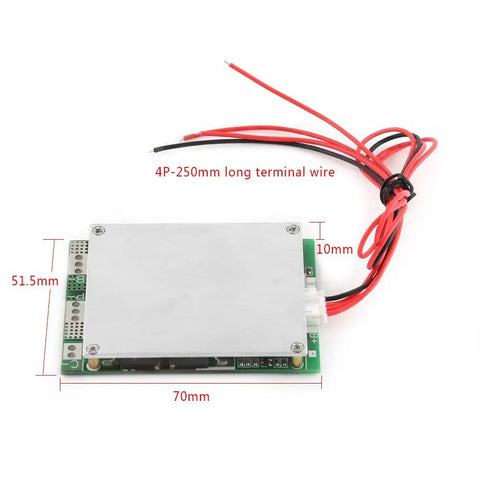 Premium 3S 12V Lifepo4 Battery Management Module With Automatic Cell Balancing And Smart Overcharge Protection, 70mm x 51.5mm size.