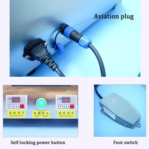 Heavy Duty Stainless Steel Semi Automatic Bottle Filler With Easy Digital Controls And No Sweat Anti Drip Nozzle For Beverages Spirits Oil Plug And Play Commercial Rig featuring aviation plug and control buttons.