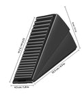 Heavy Duty Door Stopper Wedge With Non Slip Black Rubber Base Made Of Zinc Alloy Keeps Doors From Slamming And Protects Walls Adjustable Height