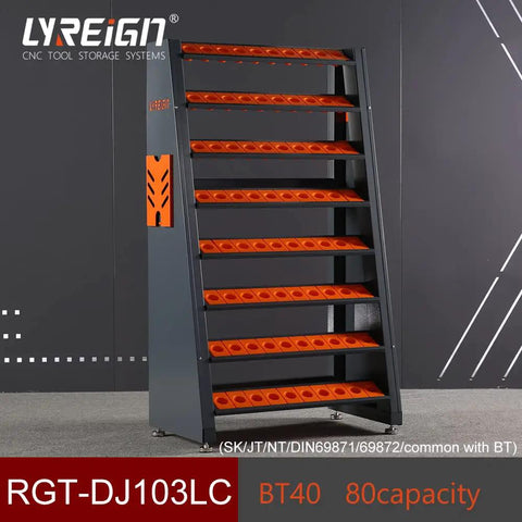 Single Side CNC Tool Cart With Removable Tool Rack, Parallel Storage For Short CNC Tool Holders, Durable CNC Trolley For HSK63-84CAP