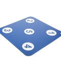 Pro Grade Double Sided Rubber Fencing Target for Training with numbered circles, wall-mounted tool in dark blue.