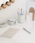 Desk Organizer Set Of 3 For Your Office Made From Sturdy Concrete To Upgrade Any Desk Setup With An Industrial Vibe Includes Pen Holder Paperclip Storage And Sticky Note Holder For Women Or Men