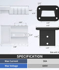 Specifications for 50 Amp Battery Quick Connect Disconnect Connector Kit For 6 To 12 Gauge Cables 12V Wire Harness Plug