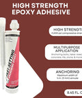 Fast-Setting Anchoring Epoxy For Concrete Rebar Steel Masonry Bolts And More, High-Strength Caulking Adhesive, Moisture Tolerant