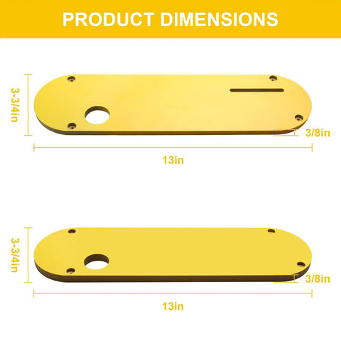 Zero Clearance Table Saw Inserts Combo Pack For 8-1/4 Inch Saws DWE7485 DCS7485 With Riving Knife Slot and Blank Plates