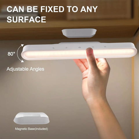 Hand adjusting Wireless Under Cabinet Lights 56 LED With Touch Control, Magnetic Closet Lighting, 80 Degree Adjustable Angle.