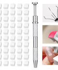 62 Piece Nail Art Brushes Set With 5 Liner Brushes For Nails, 5 Dual Tipped Silicone Dotting Pens, 50 Nail Sponges For Ombre With Grabbing Pen