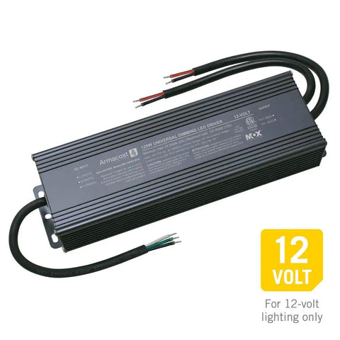 Universal 120 Watt Dimmable 12V DC LED Driver With TRIAC Smooth Flicker Free Dimming Works With 120V AC And Low Voltage Dimmers