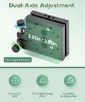 Dual Axis Tilt And Rotation Stage 2.6 Inch Precision Angle Platform with Manual 2D Adjustment and 0.01 Degree Accuracy