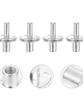 5 Sets Bed Column Fastening Kit With Iron Connector Screws For Sofa Legs And Bedposts, Silver Color, Easy Install And Safe To Use