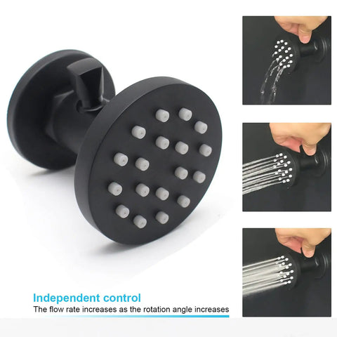 Brass Shower Body Jets With Adjustable Flow High Pressure Massage Spa Body Spray For Wall Mount, Oil Rubbed Bronze