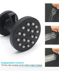 2 Inch Brass Shower Body Spray Jets With Independent On Off Switch And 360 Degree Rotation Matte Black Wall Mount Massage Spa