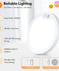 Two Pack Motion Sensor LED Ceiling Light 7 Inch 15W Flush Mount With Selectable 2700K 4000K 6500K Color Temps With Timer Night And Day Modes Motion Activated Closet And Hallway Lighting Non Dimmable with features displayed