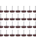 Heavy Duty Durable Plastic Furniture Glides For Chairs Tables And Sofas With No Slip Nail Pads In Coffee Color 100 Pack Flat Surface