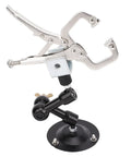 Adjustable Soldering Helper Third Hand Stand With Square Jaw Clamp, Handy Electronics Repair Aid For Stable Holding And Precise Soldering In Tight Spaces, Flexible Arm For Angles, A Real Pro Tool, black base and metal clamp