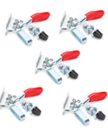 Pro Grade Heavy Duty Hold Down Toggle Clamps for Woodworking and Jigs and Fixtures with red handle and alloy steel construction