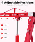 No Sweat Heavy Duty Folding Hydraulic Engine Hoist And Cherry Picker Shop Crane With Adjustable Leveler shows 4 weight settings for lifting.